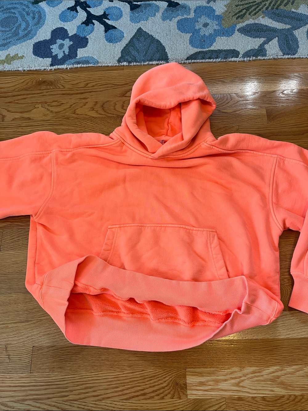 Free People Movement A Cut Above Flocked Buti Logo Hoodie Size Medium NWOT - Picture 11 of 15